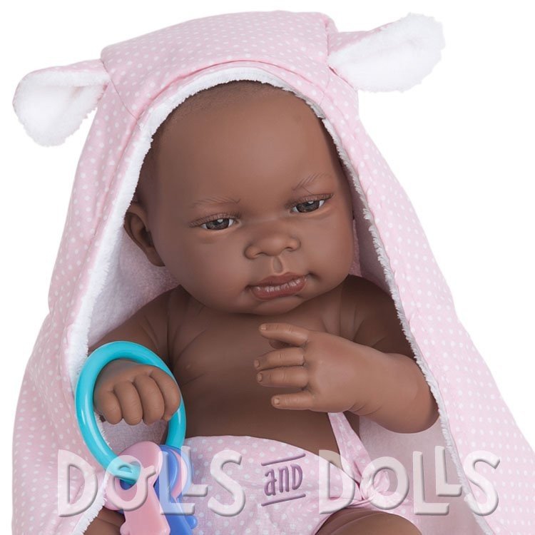 Antonio Juan Puppe 42 cm - Neugeborenes afroamerikanisches Handtuchmädchen
