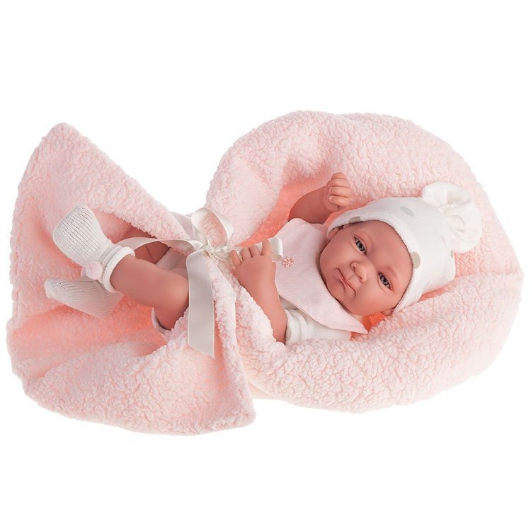 Antonio Juan Puppe 42 cm - Neugeborenes Mädchen Olivia mit Decke