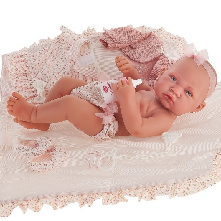 Antonio Juan Puppe 42 cm - Neugeborenes Mädchen mit Wickelauflage