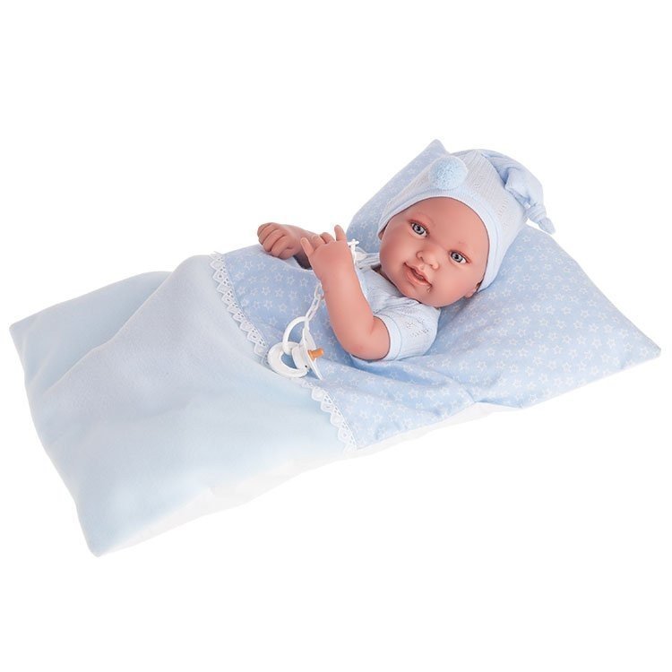 Antonio Juan Puppe 42 cm - Neugeborener Junge Pipo mit Kissenschlafsack