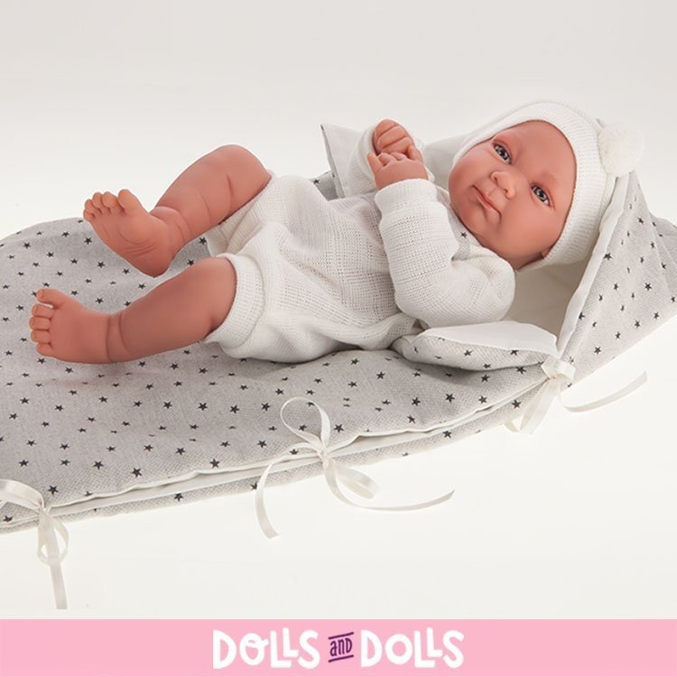 Antonio Juan Puppe 42 cm - Neugeborener Junge Oli mit Schlafsack