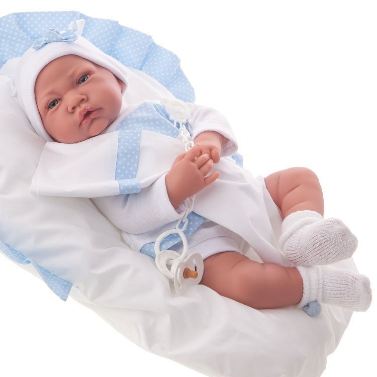 Antonio Juan Puppe 40 cm - Geboren mit blauem Kissen