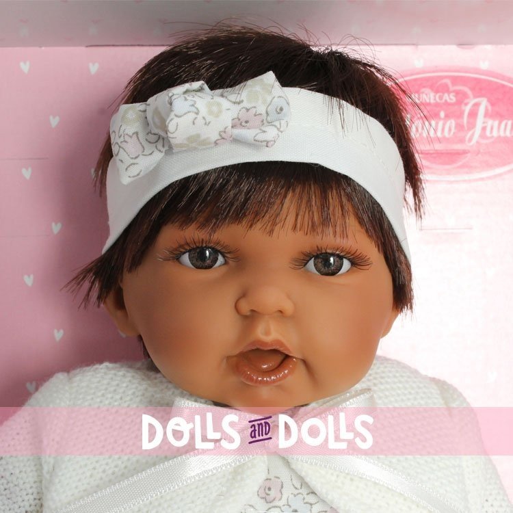Antonio Juan Puppe 27 cm - Petit Mixed Race Puppe mit beiger Jacke
