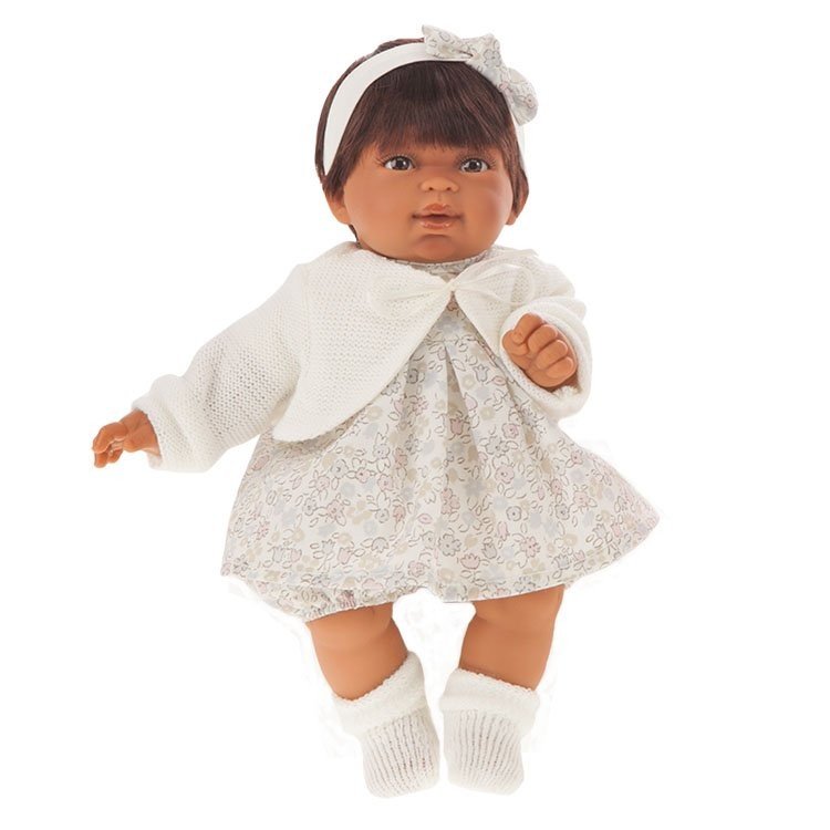 Antonio Juan Puppe 27 cm - Petit Mixed Race Puppe mit beiger Jacke