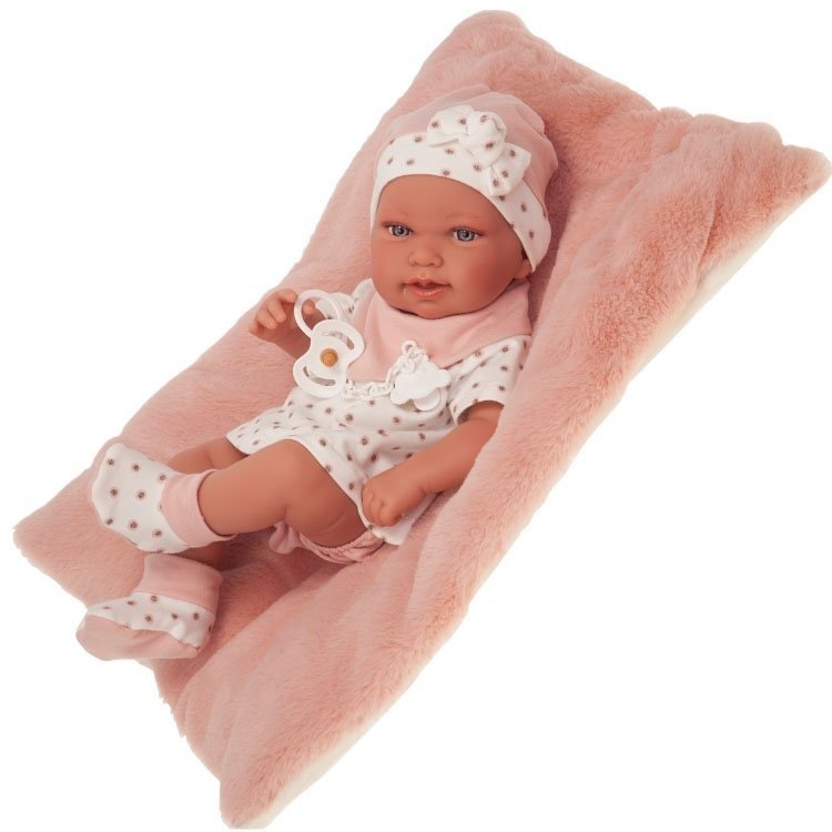Antonio Juan Puppe 42 cm - Neugeborenes Pipa mit Kissen