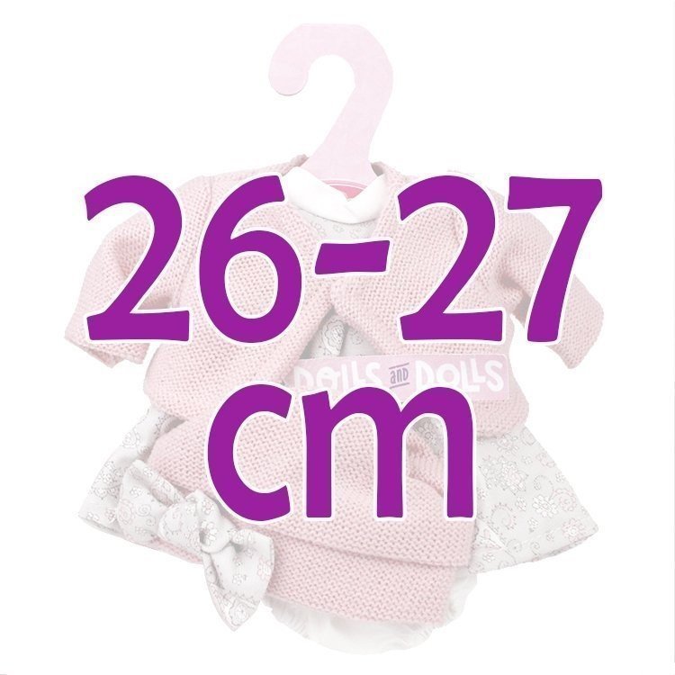 Antonio Juan Puppe Outfit 26-27 cm - Bedrucktes Outfit mit Hut