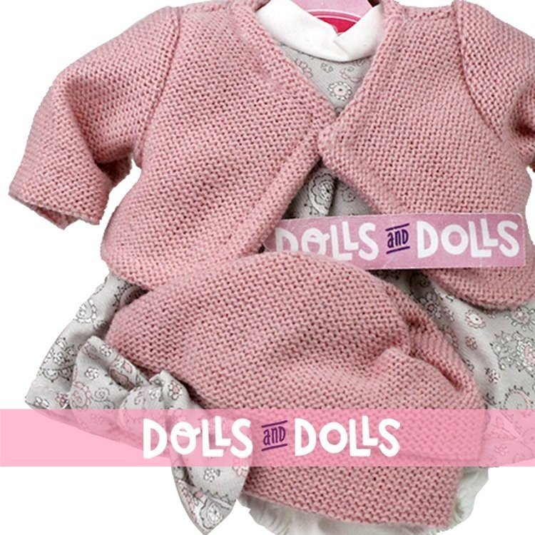 Antonio Juan Puppe Outfit 26-27 cm - Bedrucktes Outfit mit Hut