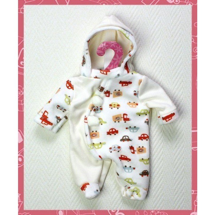 Pijama cochecitos con capucha 26-27 cm