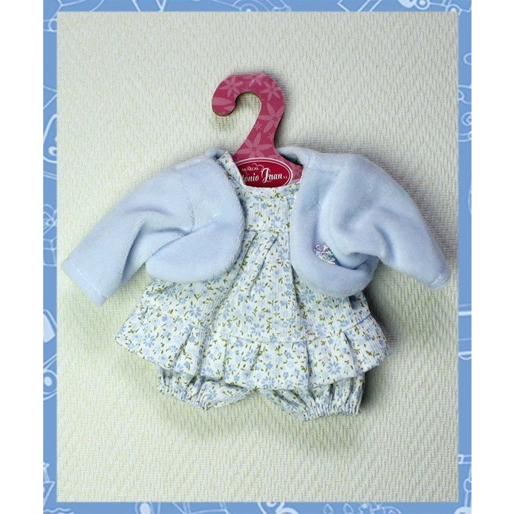 Blaues Blumenset mit Jacke 26-27 cm