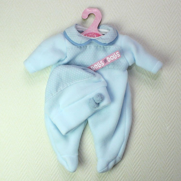 Antonio Juan Puppenoutfit - Blauer Pyjama und Hut - 33-34 cm