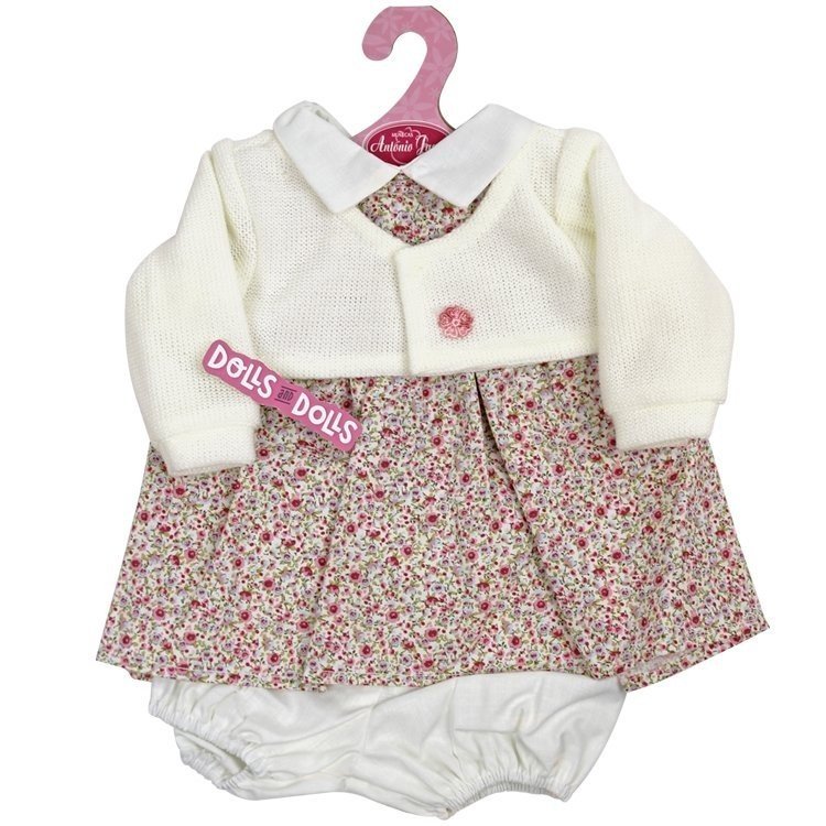 Antonio Juan Puppenoutfit 40-42 cm - Kleid und Jacke mit Blumendruck