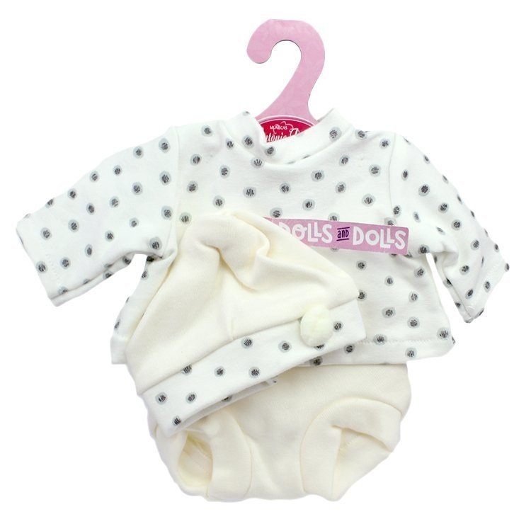 Antonio Juan Puppe Outfit 33-34 cm - Bedrucktes Outfit mit Hut