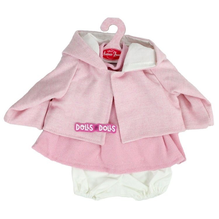 Antonio Juan Puppe Outfit 40-42 cm - Rosa Kleid mit Jacke