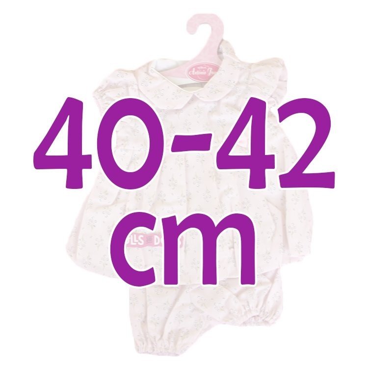 Antonio Juan Puppe Outfit 40-42 cm - Outfit mit rosa Blumen bedruckt