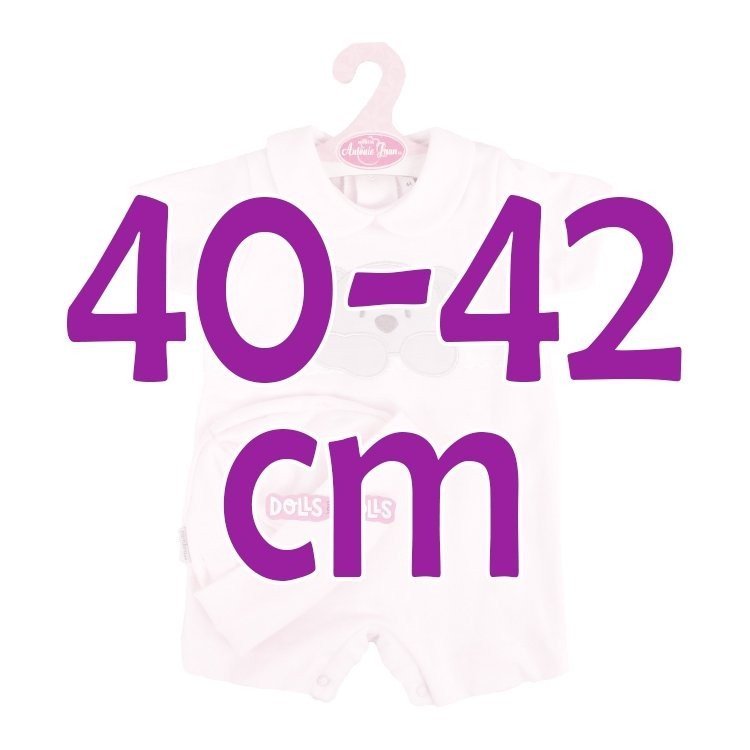 Antonio Juan Puppe Outfit 40 - 42 cm - Sweet Reborn Collection - Bär bedruckter Pyjama mit Hut