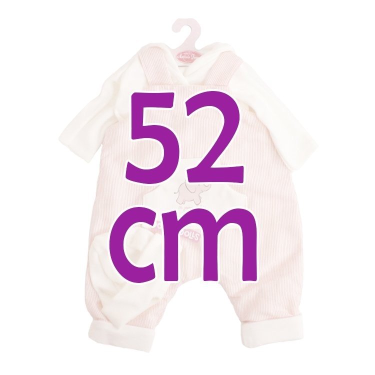 Antonio Juan Puppe Outfit 52 cm - Mi Primer Reborn Collection - Rot gestreifter Pyjama mit Hut