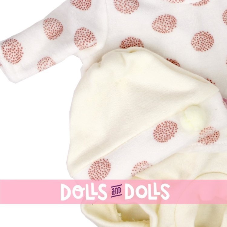 Antonio Juan Puppe Outfit 33-34 cm - Bedrucktes Outfit mit Hut