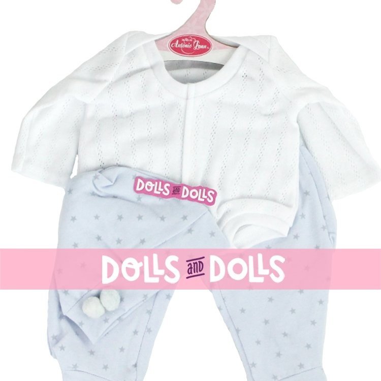 Antonio Juan Puppenoutfit 40-42 cm - Blaue Sterne Outfit mit Hut