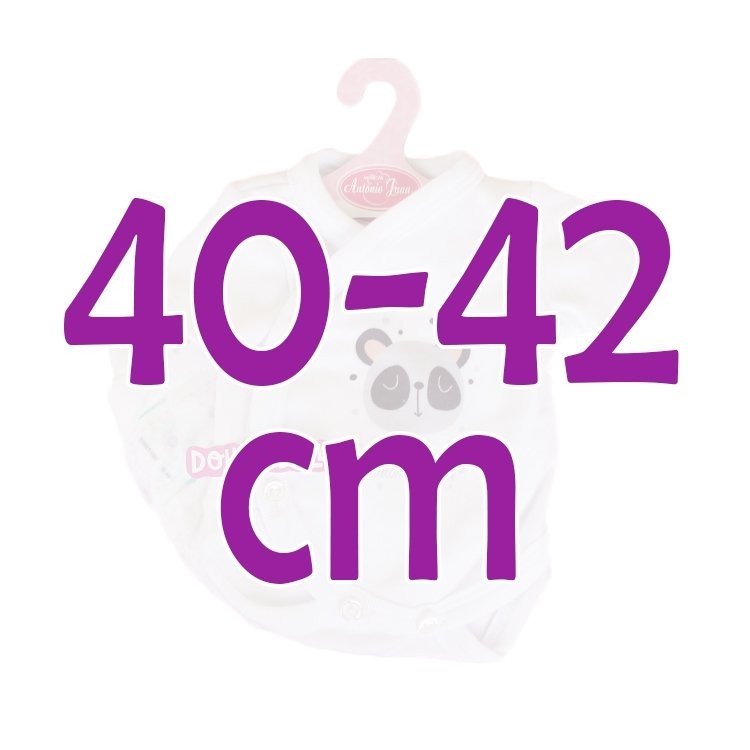 Antonio Juan Puppe Outfit 40 - 42 cm - Sweet Reborn Collection - Weißer Körper mit Panda mit Windel