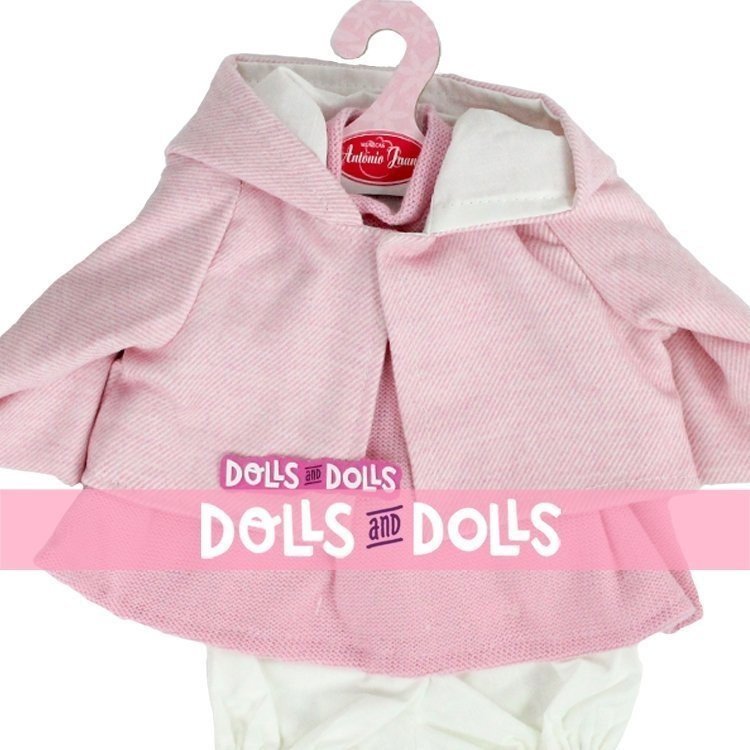 Antonio Juan Puppe Outfit 40-42 cm - Rosa Kleid mit Jacke