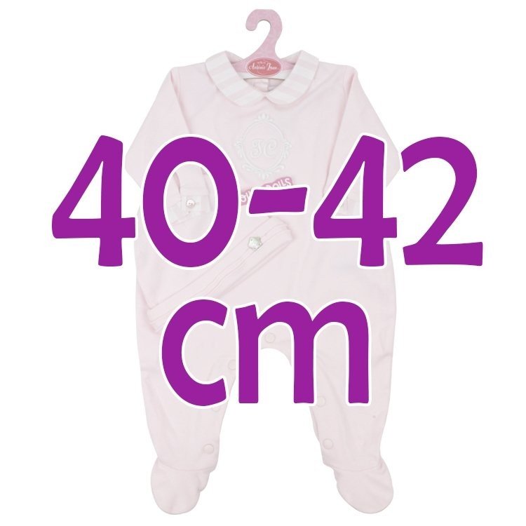 Antonio Juan Puppe Outfit 40 - 42 cm - Sweet Reborn Collection - Rosa Pyjama mit Hut "Tartine et chocolat"