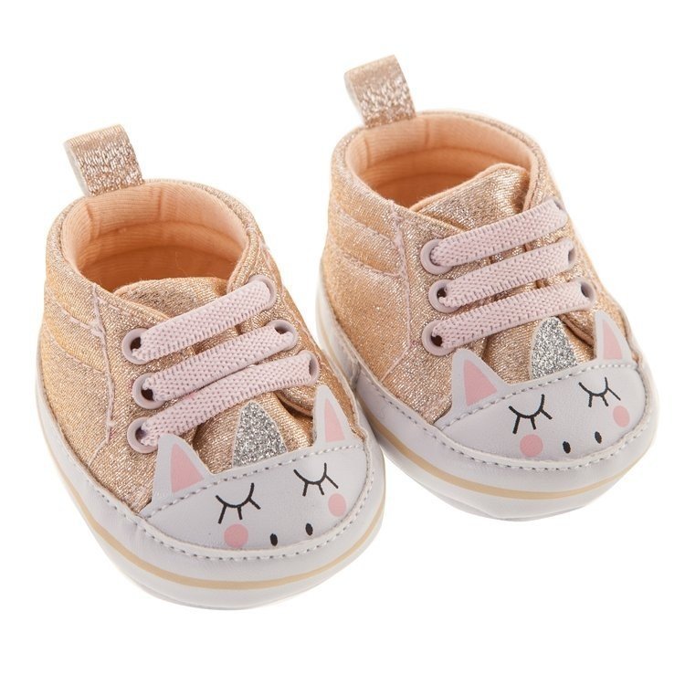 Zubehör für Antonio Juan 40-52 cm Puppe - Goldene Einhorn-Sneakers