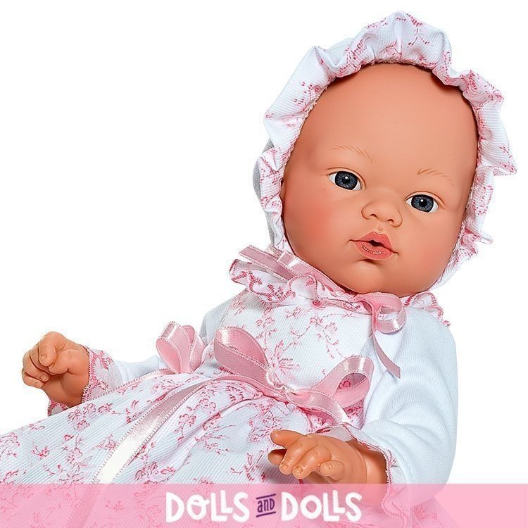 Así Puppe 36 cm - Koke mit langem Kleid mit rosa Blumen