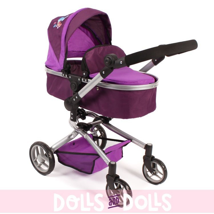Yolo Kinderwagen 75 cm umwandelbar in Puppenwagen - Bayer Chic 2000 - Lila