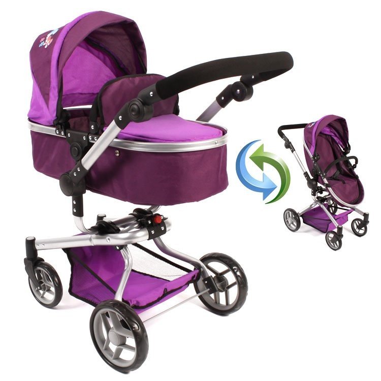 Yolo Kinderwagen 75 cm umwandelbar in Puppenwagen - Bayer Chic 2000 - Lila