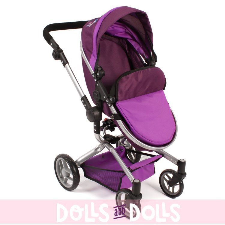 Yolo Kinderwagen 75 cm umwandelbar in Puppenwagen - Bayer Chic 2000 - Lila