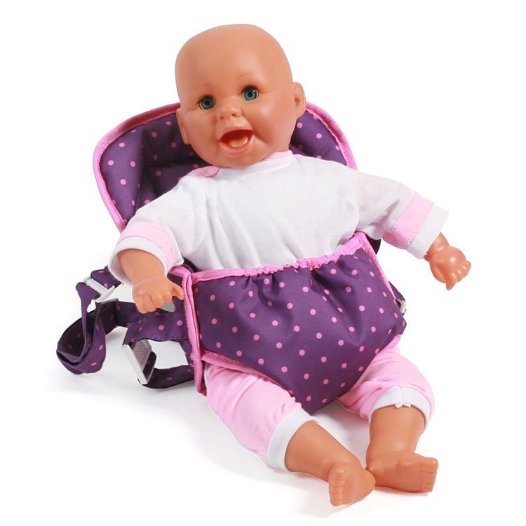 Babypuppentrage - Bayer Chic 2000 - Dots Purple Pink