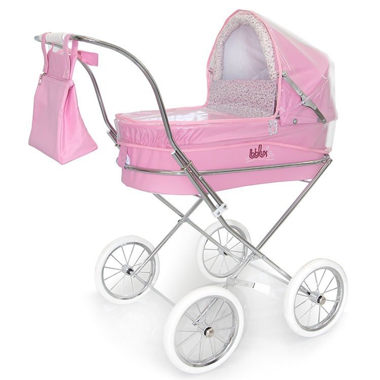 Rosa Regenschutz für Bebelux runden Puppenwagen