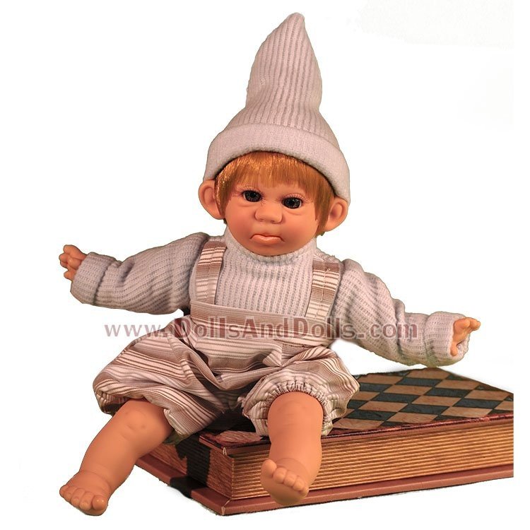 Berjuan-Puppe 30 cm - Gestitos Kleine Gesichtspuppe - Jungenmütze