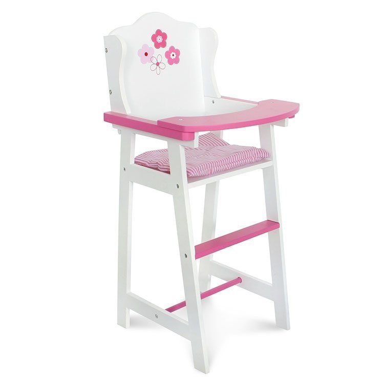 Puppenhochstuhl aus Holz - Bayer Chic 2000 - Blumen