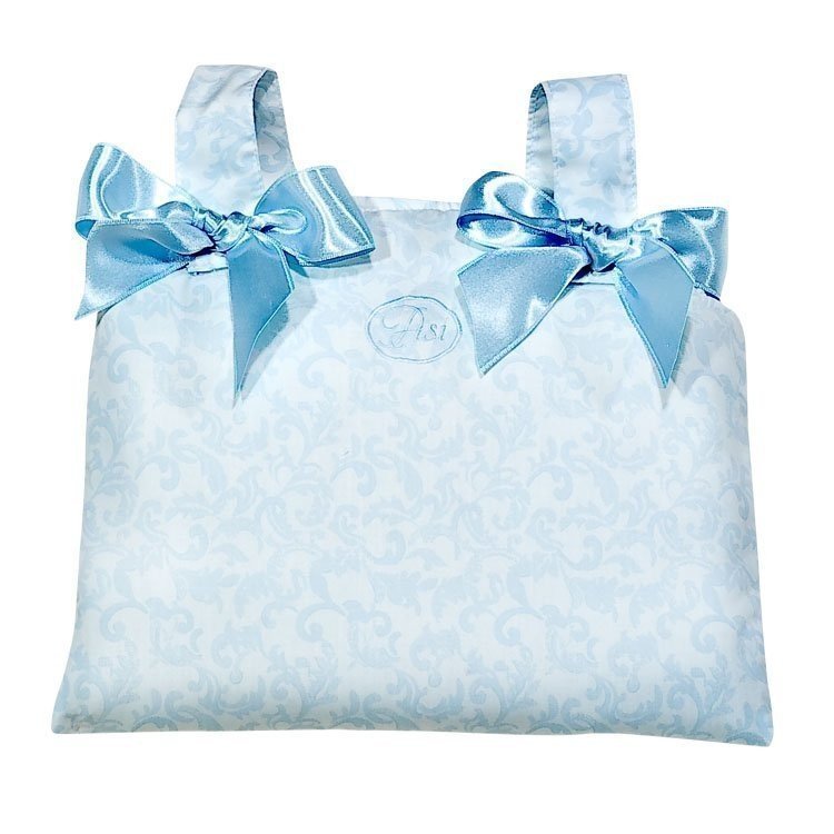 Ergänzungen für Así Puppe - Blaue Paisley-Tasche für Kinderwagen