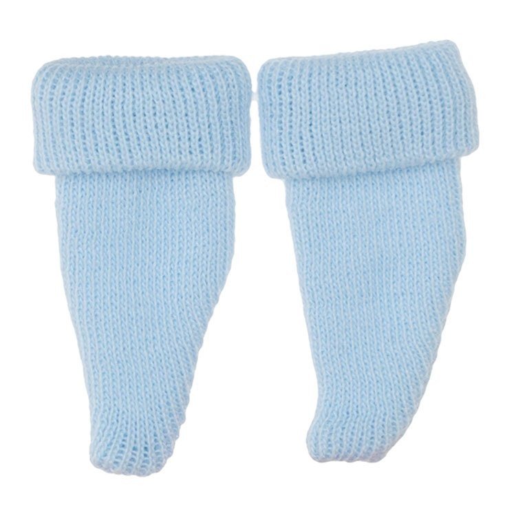 Así Puppe Complements 36 bis 46 cm - Hellblaue Stiefeletten