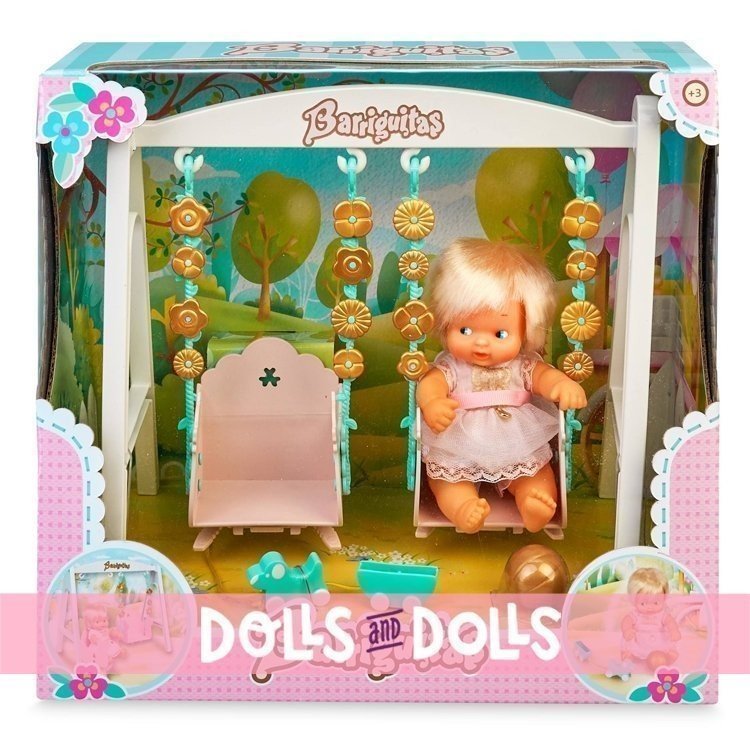 Zubehör für Barriguitas Classic Puppe 15 cm - Schaukel mit Babyfigur