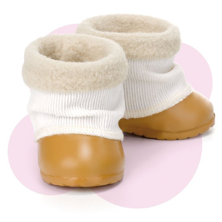 Ergänzungen für Nenuco Puppe 42 cm - Schuhe und Socke - Braune Stiefel mit Heizung