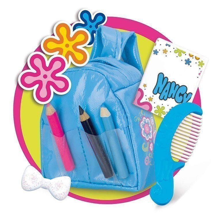 Ergänzungen für Nancy Puppe 43 cm - Modeaccessoires - Rucksack und Notizbuch