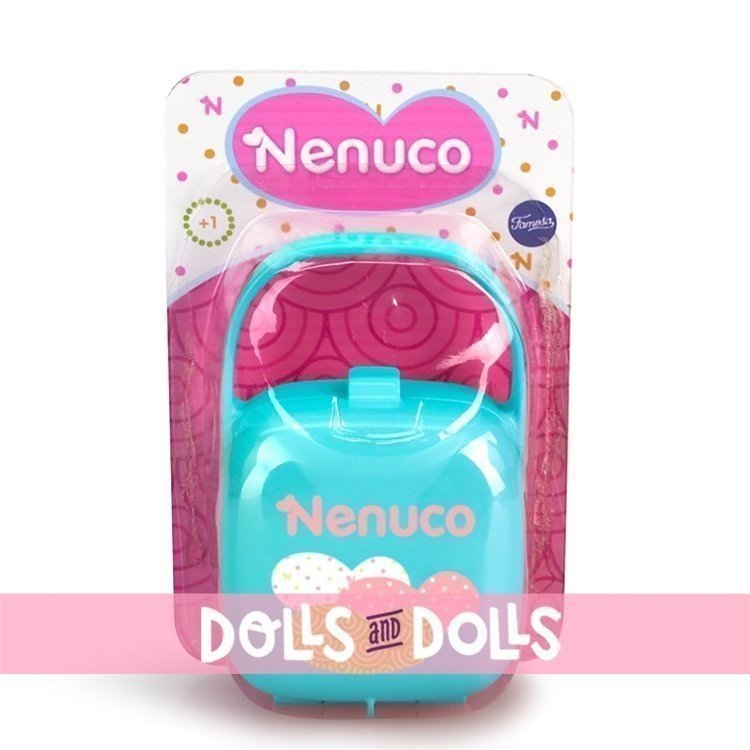 Zubehör für Nenuco Puppe - Schnuller mit blauem Etui