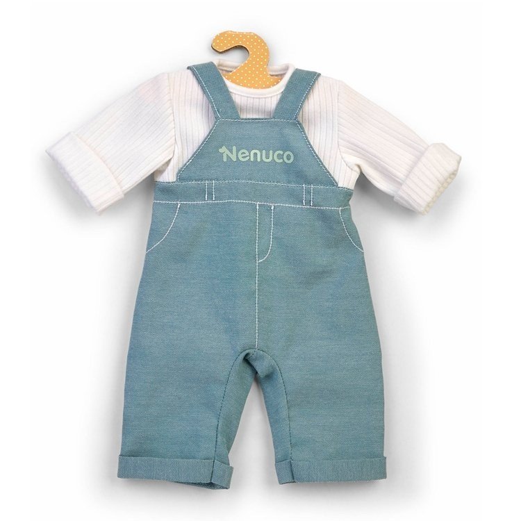 Outfit für Nenuco Puppe 42 cm - Blauer Overall mit weißem Hemd