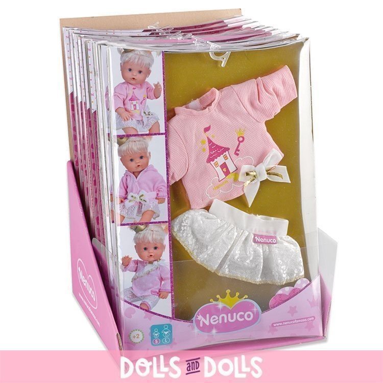 Nenuco Puppe Outfit 35 cm - Cuca Prinzessin Outfit - Set T-Shirt mit Rock