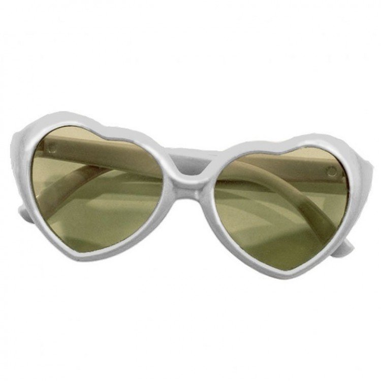 Zubehör für Götz Puppe 45-50 cm - Graue Herz-Sonnenbrille