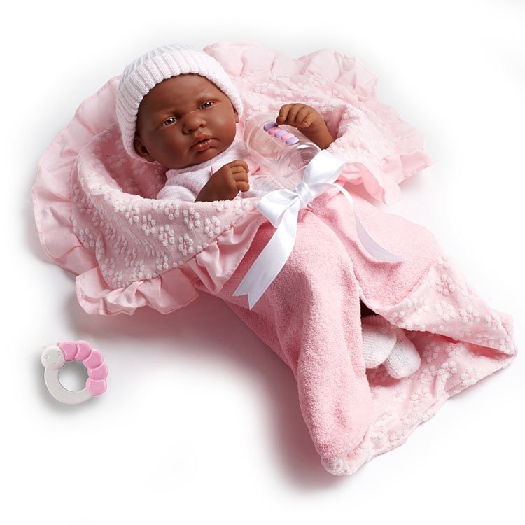 Berenguer Boutique Puppe 39 cm 18783 La newborn african american Dolls And Dolls Sammlerpuppenladen