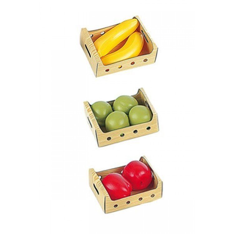 Klein 9681 - Spielzeug Bananen, Pflaumen und Äpfel Set