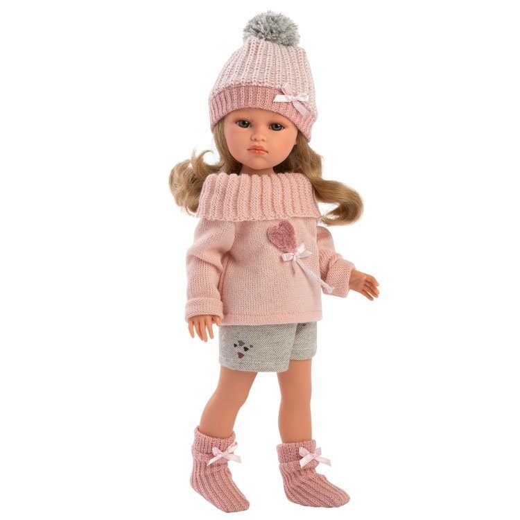 Llorens Puppe 37 cm - Daniela mit rosa Winteroutfit