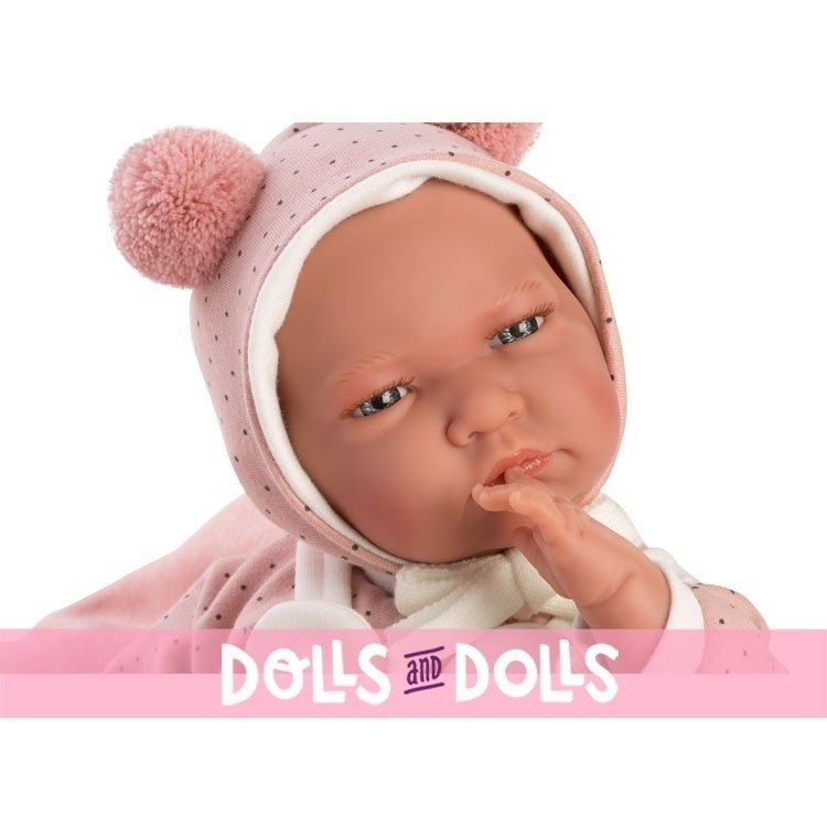 Llorens Puppe 42 cm - Neugeborene weinende Lala mit Decke