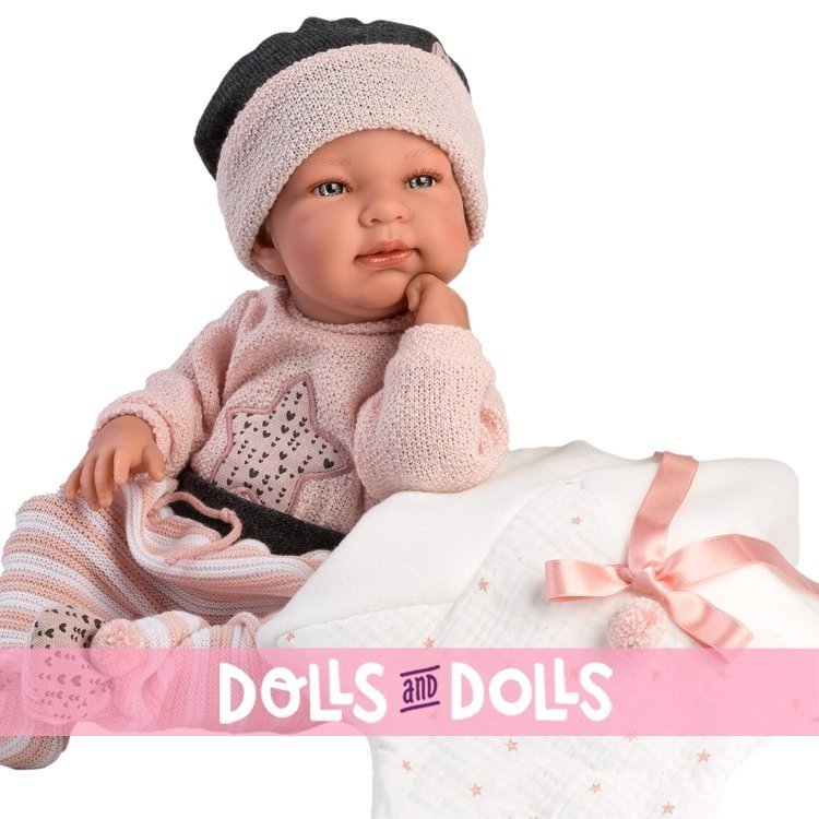 Llorens Puppe 43 cm - Neugeborenes Tina mit Sternendecke