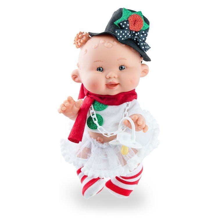 Marina & Pau Puppe 26 cm - Nenotes Christmas Edition - Schneefrau