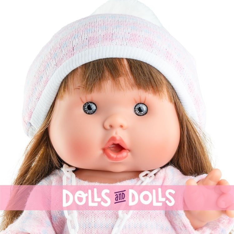 Marina & Pau Puppe 26 cm - Nenotes Party Edition - Rosa Wolle